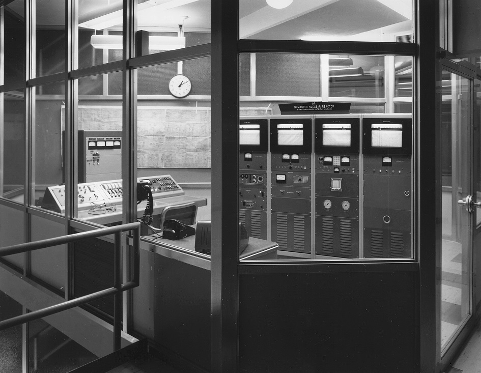 Control room of McMaster Nuclear Reactor in 1959.