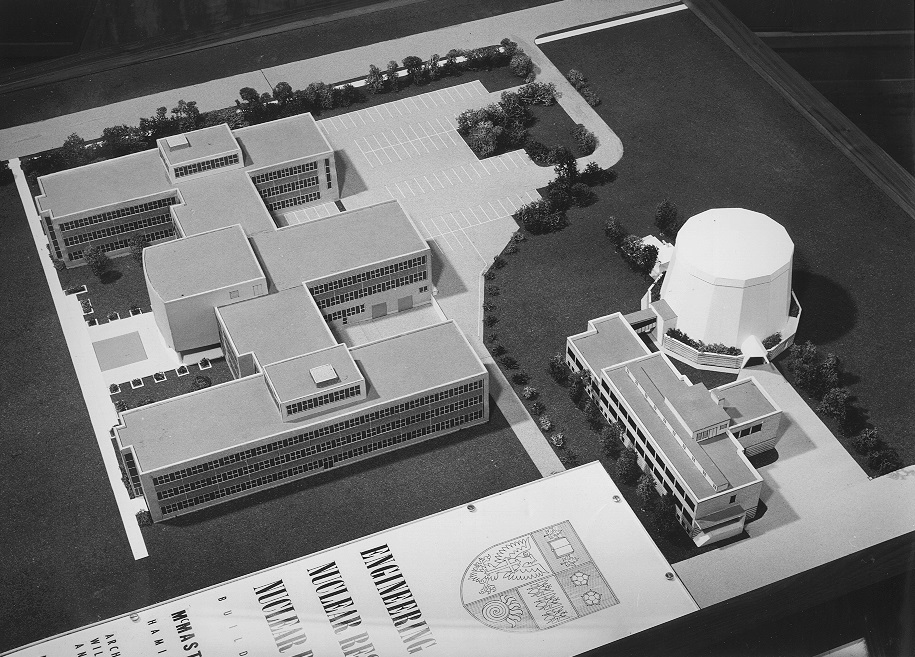 Scale model of mcmaster nuclear reactor and NRB.